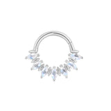 14k GOLD PURPOSE - RAINBOW MOONSTONE - CLICKER