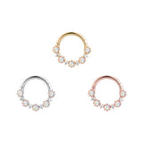 14k GOLD ARIANA - RAINBOW MOONSTONE - CLICKER