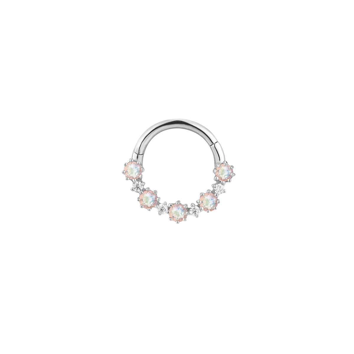 14k GOLD ARIANA - RAINBOW MOONSTONE - CLICKER