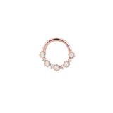 14k GOLD ARIANA - RAINBOW MOONSTONE - CLICKER