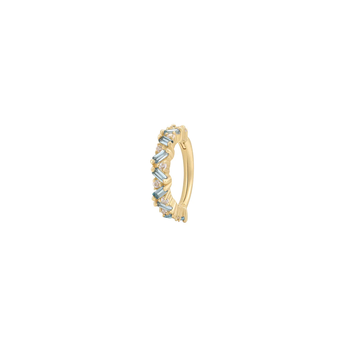 14k GOLD LAGUNA - LONDON BLUE TOPAZ CLICKER