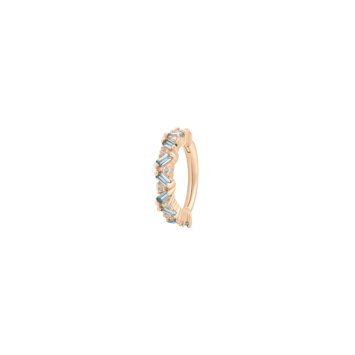 14k GOLD LAGUNA - LONDON BLUE TOPAZ CLICKER