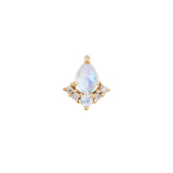 14k GOLD - LOVE LANGUAGE - MOONSTONE AND CZ