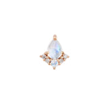 14k GOLD - LOVE LANGUAGE - MOONSTONE AND CZ