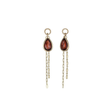 14K GOLD PEAR GEMSTONE CHAIN CHARM