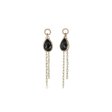 14K GOLD PEAR GEMSTONE CHAIN CHARM