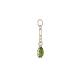 14K GOLD PEAR GEMSTONE LINK CHARM - VESONITE