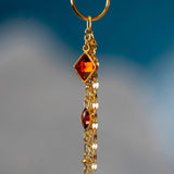 14K GOLD GARNET AND RUBY CHARM