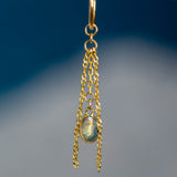 14K GOLD LABRADORITE OVAL CHARM