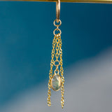 14K GOLD LABRADORITE OVAL CHARM