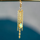 14K GOLD FIVE CHAIN CHARM - EHTIOPIAN OPAL